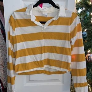 button down cropped top